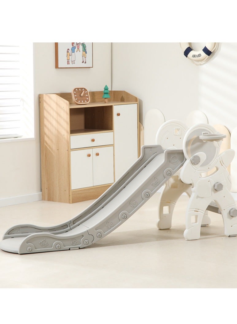 3 in 1 Toddler Slide, Large Game Combination Suitable for Home Play, with sKids Slide, Climber Slide Playset and Basketball Hoop and Ball, Suitable for boys and girls aged 3-7  - Image 1
