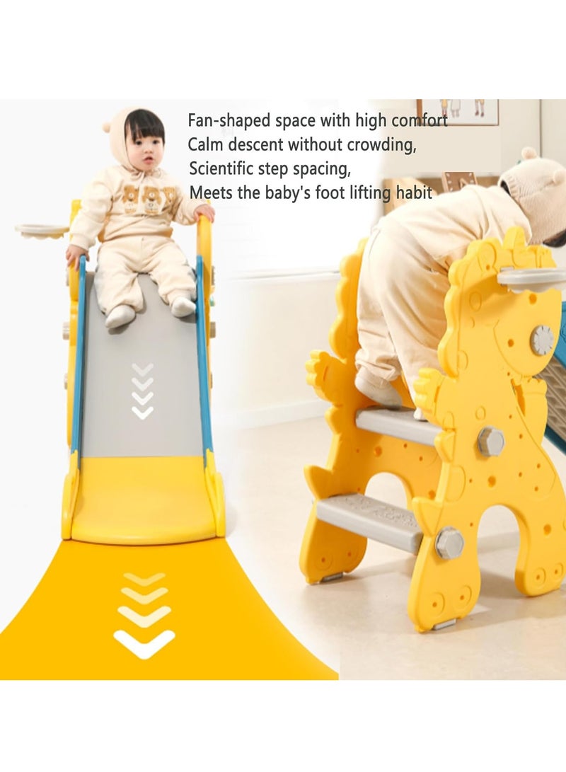 3 in 1 Toddler Slide, Large Game Combination Suitable for Home Play, with sKids Slide, Climber Slide Playset and Basketball Hoop and Ball, Suitable for boys and girls aged 3-7  - Image 5