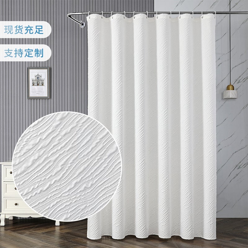 Composite Foaming Polyester Shower Curtain Waterproof And Mildew-Proof Bathroom Shower Curtain Waterproof Cloth Shower Curtain - Image 2
