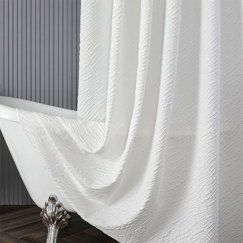 Composite Foaming Polyester Shower Curtain Waterproof And Mildew-Proof Bathroom Shower Curtain Waterproof Cloth Shower Curtain - Image 5