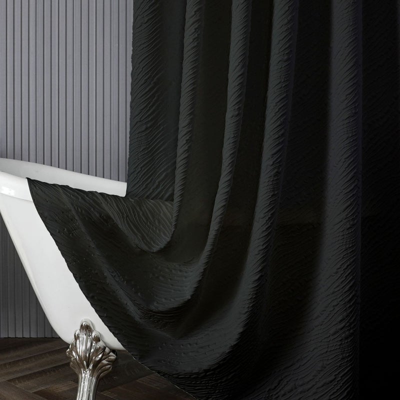 Composite Foaming Polyester Shower Curtain Waterproof And Mildew-Proof Bathroom Shower Curtain Waterproof Cloth Shower Curtain - Image 1