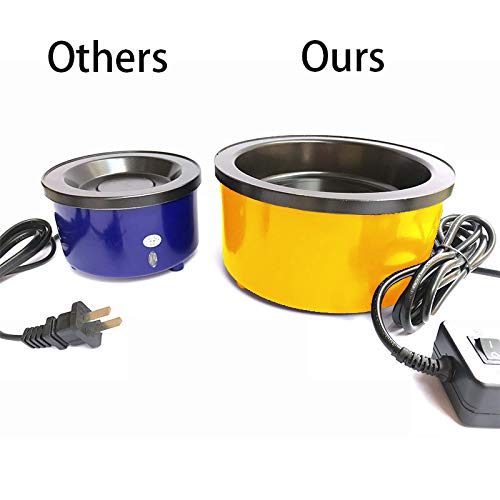 LEEONS Glue Pot, Hot Glue Pot, Hot Glue Melting Pot,250W Professional Craft Fusion Keratin Glue Pot for Hair Extensions(5.31 inch Diameter, 1 inch Depth) - Image 5