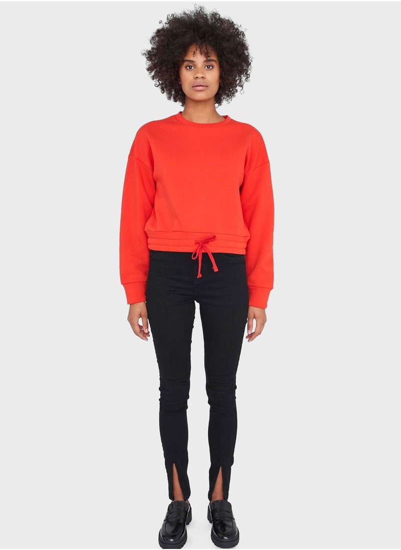 NOISY MAY Nora Waist Tie Sweatshirt  - Image 5