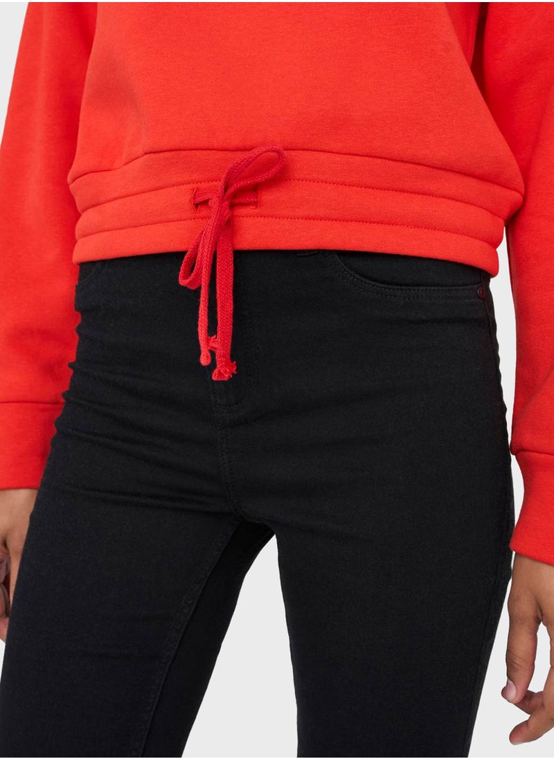 NOISY MAY Nora Waist Tie Sweatshirt  - Image 4