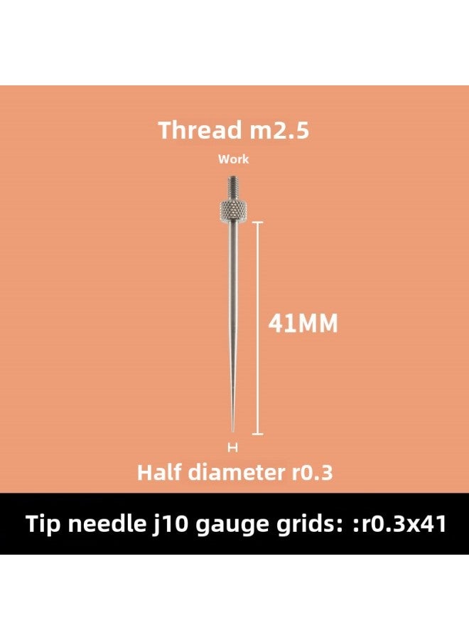 # Dial Indicator Needle Flat Tip Measuring Special-shaped Gauge Needle Curved Gauge Measuring Table. Thousands Of Minutes Meter High-Color:J10 R0.3×41MM  - Image 1