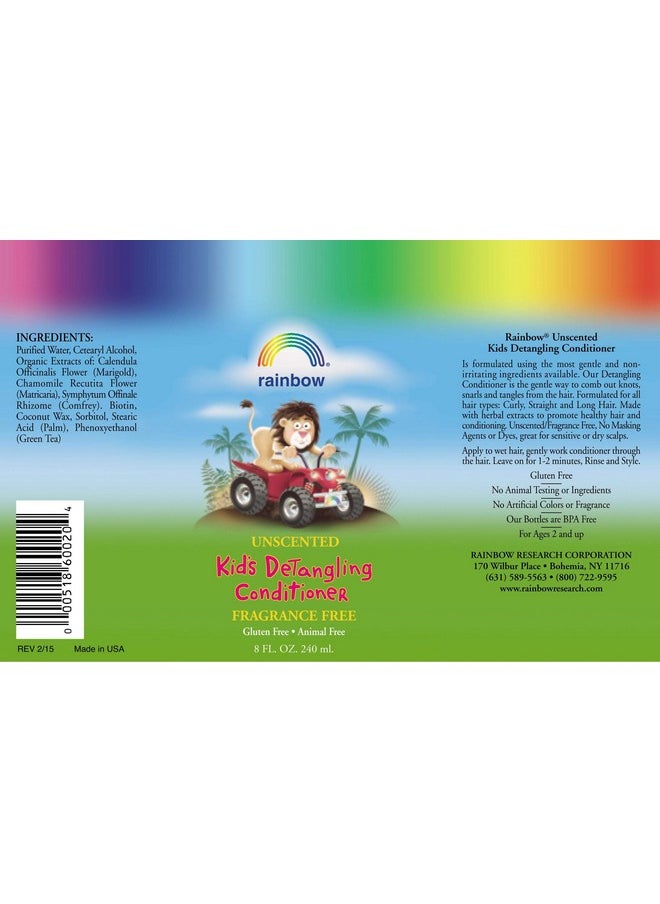 Rainbow Research Detangling Unscented Conditioner For Kids 8.5 Oz  - Image 3