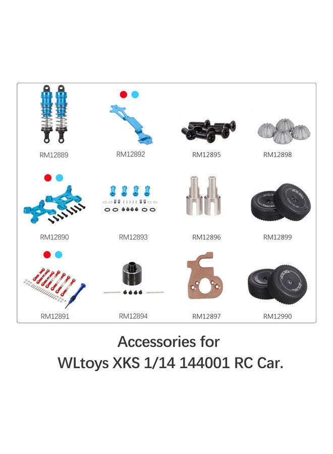 NIBEMINENT 2-Piece Rear Wheels for 1/14 144001 RC Car 17.5x3.5x12cm - Image 3