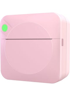 NIBEMINENT 200dpi Portable Mini Pocket Thermal Printer with 1 Roll Paper Pink  - Image 1