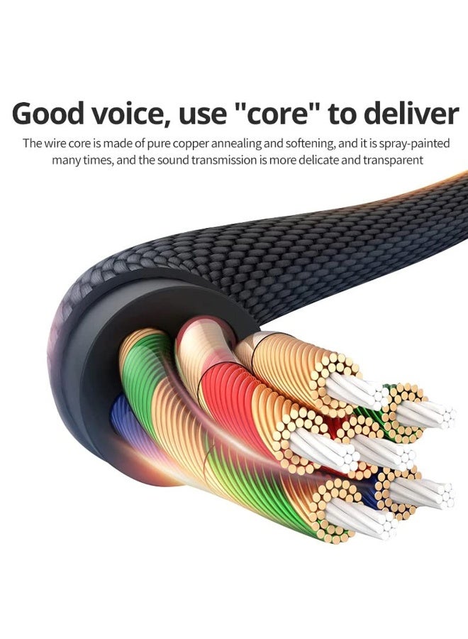 آیمی محول كابل صوت IMEE IM-232 Lightning إلى 3.5 مم، سلك AUX قصير بطول 0.12 متر متوافق مع جميع الأجهزة التي تحتوي على منفذ Lightning، ونقل صوت عالي الدقة، وغطاء من سبائك الألومنيوم الممتاز بتصميم مضفر، وكابل متين ومضاد للتشابك ومقاوم للحرارة - Image 3