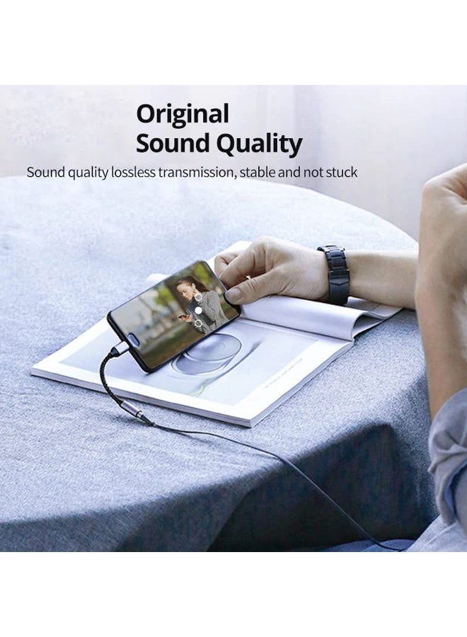 آیمی محول كابل صوت IMEE IM-232 Lightning إلى 3.5 مم، سلك AUX قصير بطول 0.12 متر متوافق مع جميع الأجهزة التي تحتوي على منفذ Lightning، ونقل صوت عالي الدقة، وغطاء من سبائك الألومنيوم الممتاز بتصميم مضفر، وكابل متين ومضاد للتشابك ومقاوم للحرارة - Image 4