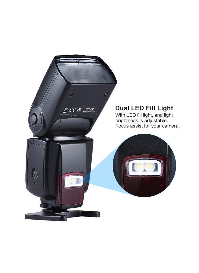 ANDOER AD-560Ⅱ Universal Flash Speedlite On-camera Flash GN50 w/ Adjustable LED Fill Light for Canon Nikon Olympus Pentax DSLR Cameras  - Image 5