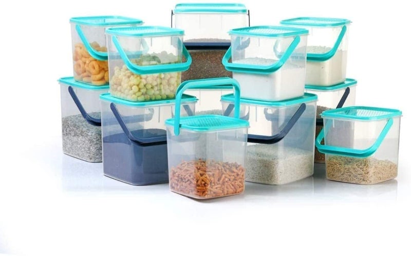 KIDINGTON plastic storage container for riceflourfood grainkitchen storage air tight container with handle 5 liters Multicolour1pcs - Image 3