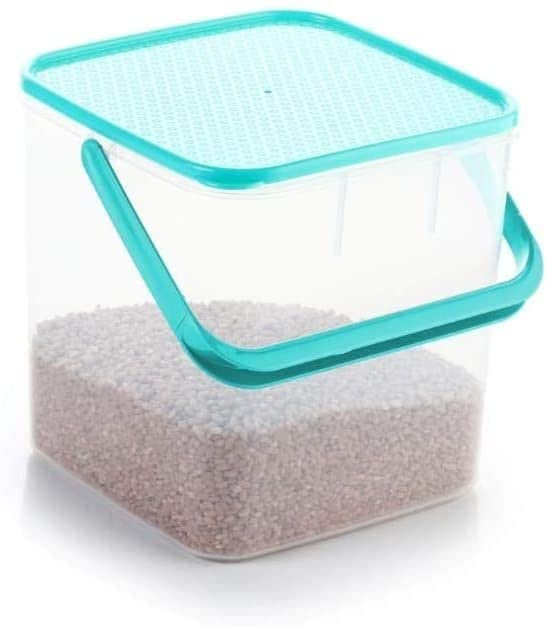 KIDINGTON plastic storage container for riceflourfood grainkitchen storage air tight container with handle 5 liters Multicolour1pcs - Image 1
