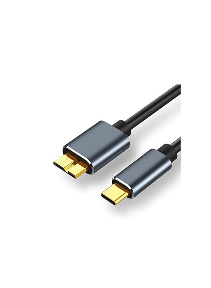 FASTELECTRIC USB-C to Micro USB 3.1 Gen 2 Fast Charging Cable, 10Gbps High-Speed for iPhone 15 Series,Seagate WD Westgate My Passport,MacBook Pro/Air, iPad/Tablet, Samsung Galaxy S24 etc, 0.8 Foot  - Image 1
