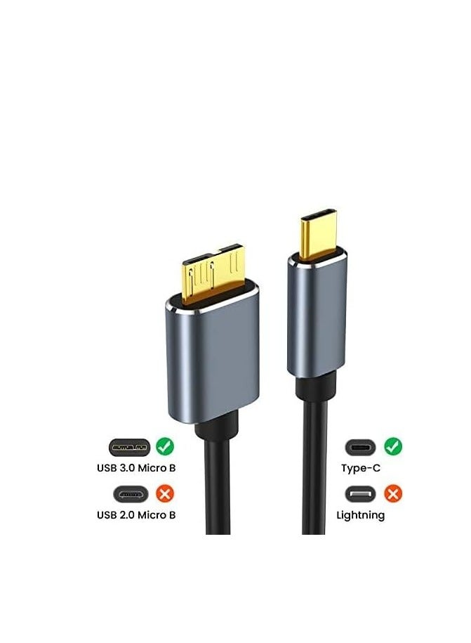 FASTELECTRIC USB-C to Micro USB 3.1 Gen 2 Fast Charging Cable, 10Gbps High-Speed for iPhone 15 Series,Seagate WD Westgate My Passport,MacBook Pro/Air, iPad/Tablet, Samsung Galaxy S24 etc, 0.8 Foot  - Image 2