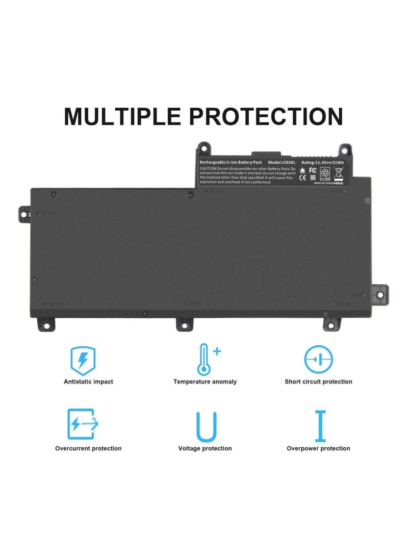 CI03 CI03XL Battery for,HP ProBook 640 650 645 655 G2 G3 T7B31AA CI03048XL CIO3 CIO3XL HSTNN-UB6Q LB6T 801554-001 801517-831 801517-541 HSTNN-I66C-4 HSTNN-I66C-5H HSTNN-I66C-5U - pzsku/ZB4EC23E3475AB4380327Z/45/_/1740840006/b872f41b-99dd-4a3c-80a2-0508fc1fd15b