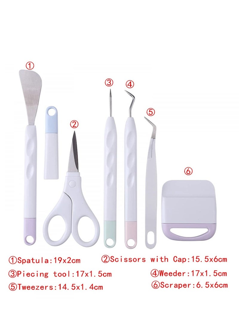 KASTWAVE Basic Tools Set Craft Vinyl Tools Set 6pcs Cardstock Crafting Tools Kit for Cricut Silhouette Siser Oracal 631 651 751 Vinyl  - Image 4