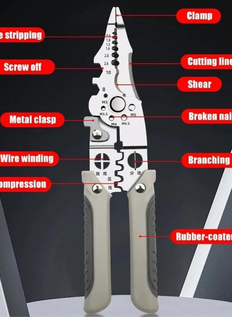 GGOOT Wire Stripping Pliers Multifunctional Electrician Special Pliers Wire Universal Spli Pliers Hardware Industrial Tools U1u2 Cable  - Image 5