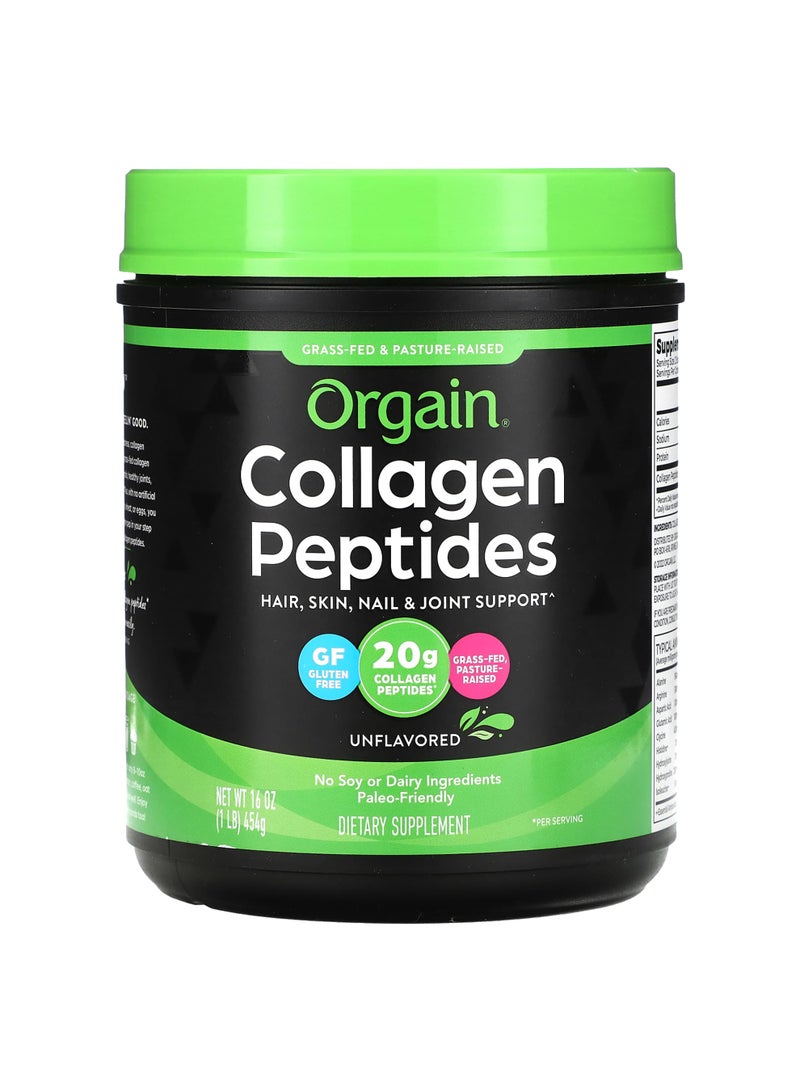 Collagen Peptides, Unflavored, 1 lb (454 g)