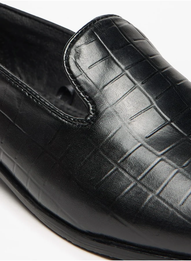 ال بي ال من شو اكسبرس Textured Slip-On Loafers