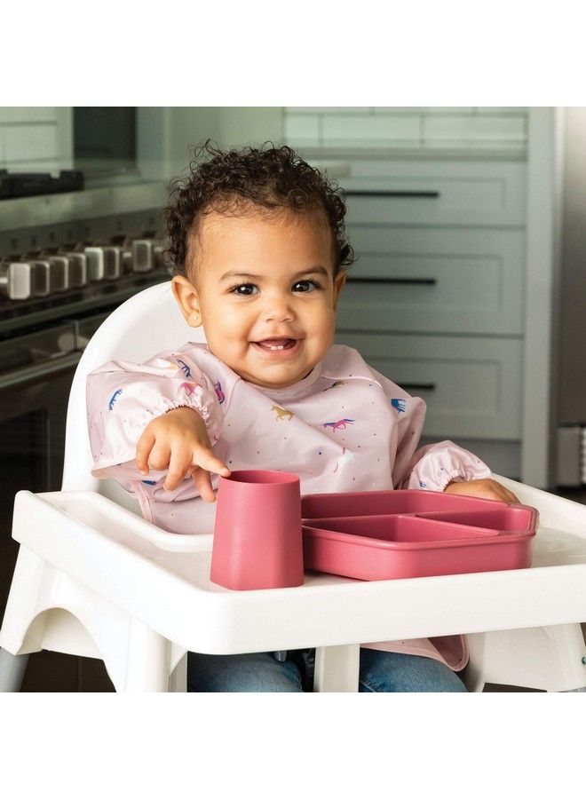 Tiny Twinkle Training Cup 2 Pack Silicone Cups For Independent Drinking For Baby And Toddler Baby Led Weaning Supplies Soft Open Cup For Baby (Pink Burgundy) - Image 3