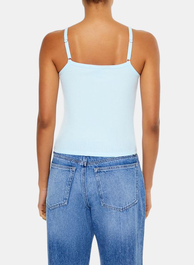 FOREVER 21 Ribbed Lace-Trim Cropped Cami  - Image 3