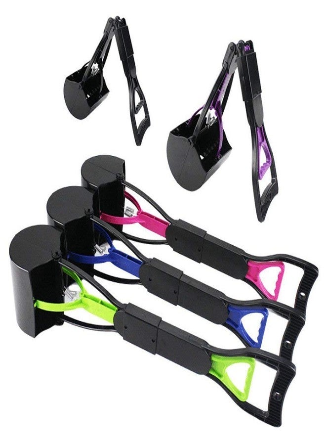 Sage Square Large Size Foldable Pet Pooper Scooper Long Handle Jaws Poop Scoop Dog Sanitary Waste Pickup Removal - Colour May Vary - Image 2