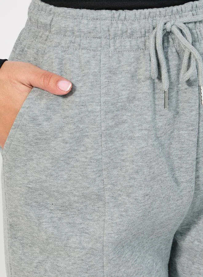 Styli Solid Cuffed Joggers with Drawstring
