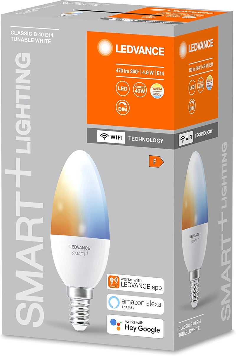 Ledvance SMART WiFi Classic Candle Tunable White LED Bulb - Image 4
