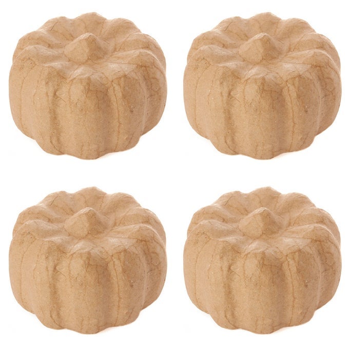 Pack of 6 Small Paper Mache Pumpkins Perfect for DIY Halloween Jack o Lanterns Fall Autumn and Thanksgiving Crafts Table Favors and Decorations 212 H x 314 Dia