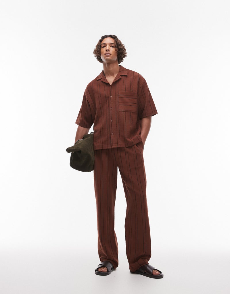 توب مان قميص قصير بأكمام مخططة - Image 4