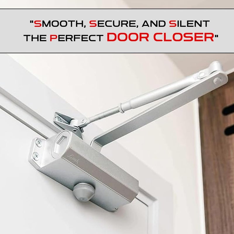Link Surface Door Closer Adjustable Aluminium Alloy 4565kg Door Weight Capacity 3Year Warranty Free Installation Service TC - Image 4