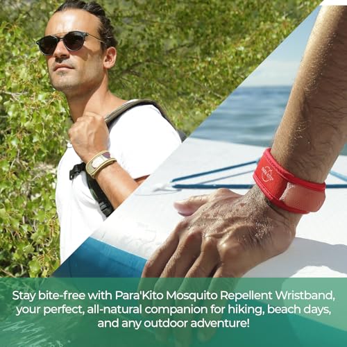 PARA'KITO Mosquito Insect & Bug Protection Wristband - Mosquito Stickers, Bug Spray Alternative Essentials for Beach, Camping, Desert Hiking - Natural Essential Oils (Turquoise) - Image 5