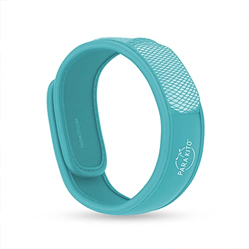 PARA'KITO Mosquito Insect & Bug Protection Wristband - Mosquito Stickers, Bug Spray Alternative Essentials for Beach, Camping, Desert Hiking - Natural Essential Oils (Turquoise) - Image 1