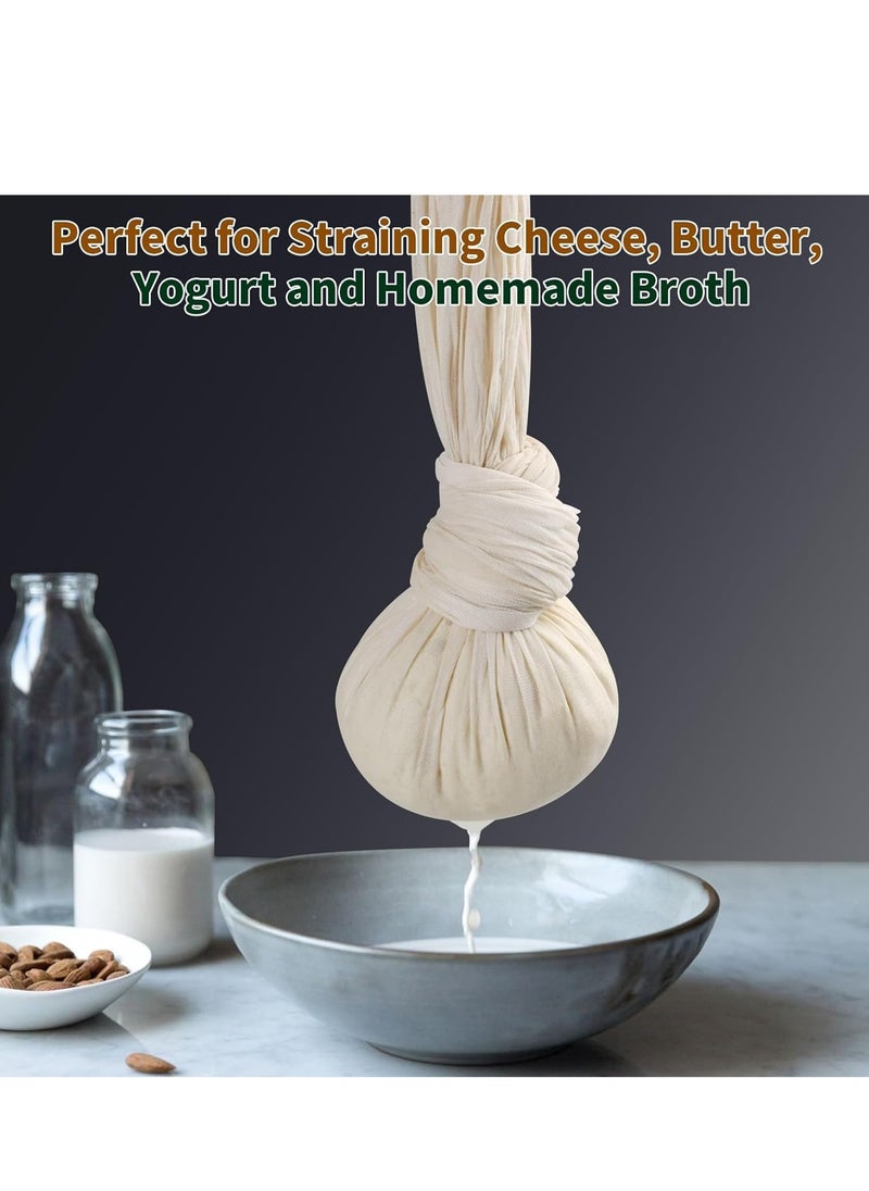 Generic 1Pc Cheesecloth, Grade 90 - for Cooking, Straining, Cheese Making, Cold Brew Coffee, 100% Unbleached Reusable Muslin, Ultra Fine Pure Cotton Hemmed Cheese Cloths (50*50cm)  - Image 4