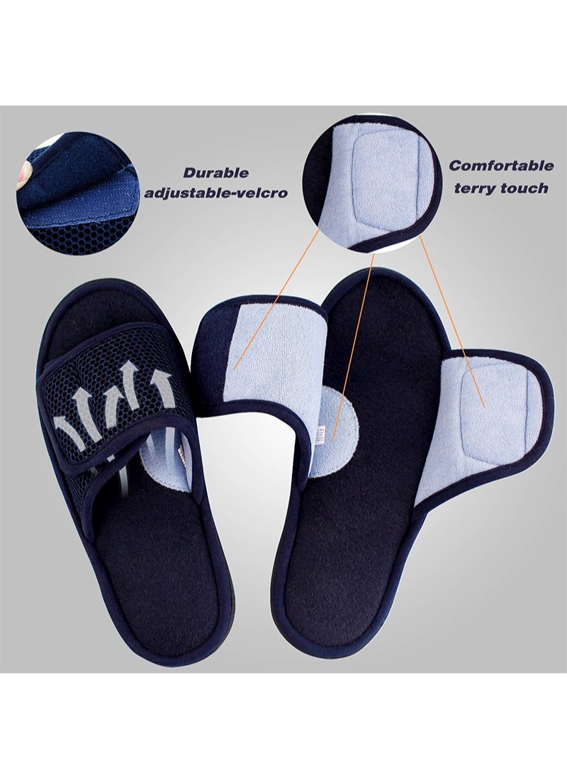 Diabetic Shoes, Extra Wide Width Open Toe Sandals, Adjustable Arthritis Edema Slippers for Elderly