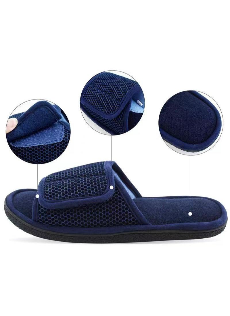 Diabetic Shoes, Extra Wide Width Open Toe Sandals, Adjustable Arthritis Edema Slippers for Elderly