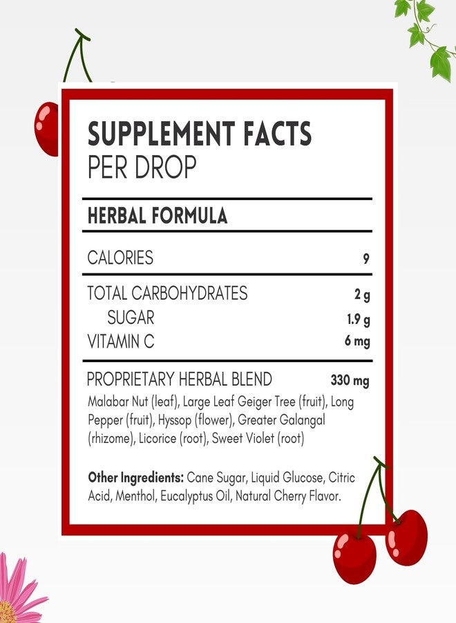 HERBION Naturals Cough Drops with Natural Cherry Flavor, Dietary Supplement, Soothes Cough, for Adults and Children Over 6 Years, 25 Drops, No Artificial Flavor, Pack of 1 - Image 5