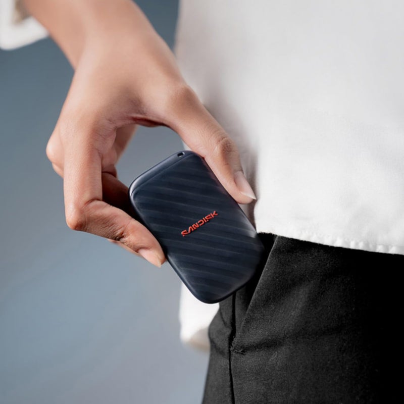 سانديسك 1TB Portable SSD Drive, Up to 600MB/s Read Speed, USB-C, USB 3.2 Gen 2, PC & Mac Compatible Solid State Drive, Basic Portable SSD, Everyday Storage, SDSSDE10-1T00-G25 1 TB - Image 2