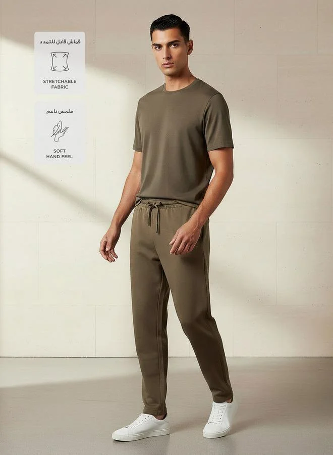 لاف بنجولين Love Pangolin Men Regular Fit Joggers with 2 Way Stretch