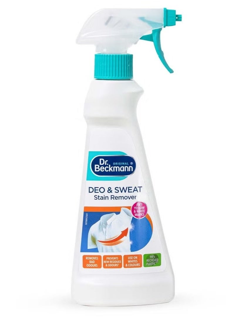 Deo & Sweat Stain Remover for Clothes – Removes Yellow Marks & Odors – Safe for Whites & Colors – Fast Deep Cleaning, 250ml