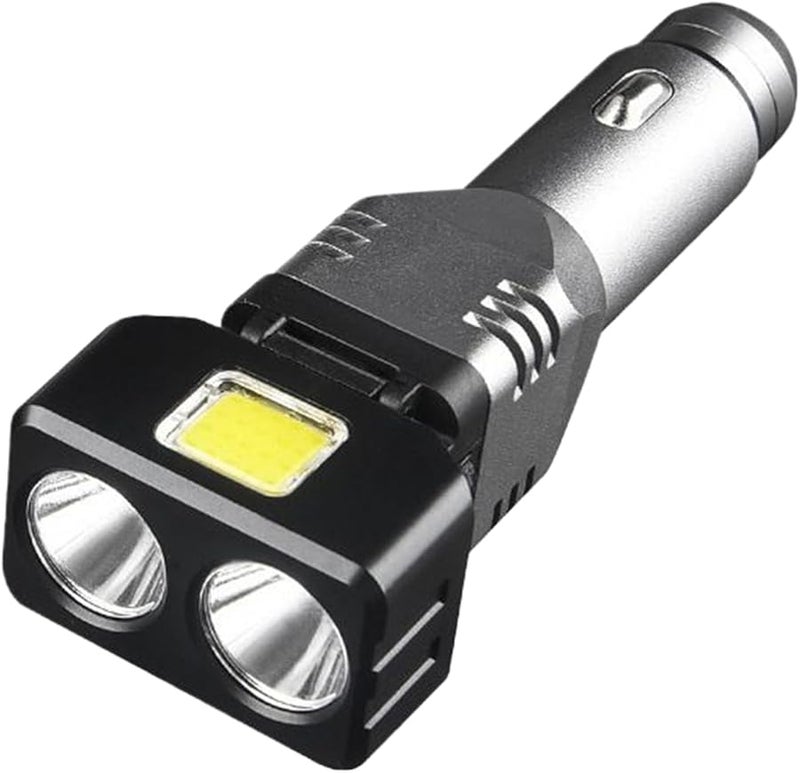 Double Lights Car Flashlight High Brightness Dual Beam 800mAh LED Vehicle Lamp Dual Charging Outdoor Emergency Use - Image 1