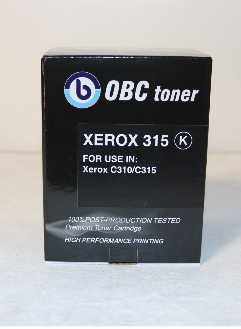OBC Compatible Black Laser Toner Cartridge Replacement for Xerox 315 With Chip; Prints up to 2500 Professional-Quality Pages - Image 1