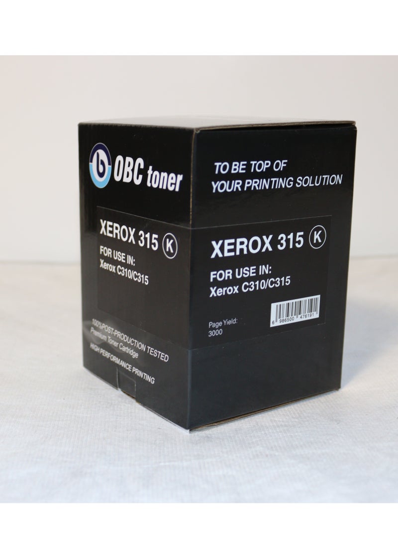 OBC Compatible Black Laser Toner Cartridge Replacement for Xerox 315 With Chip; Prints up to 2500 Professional-Quality Pages - Image 2