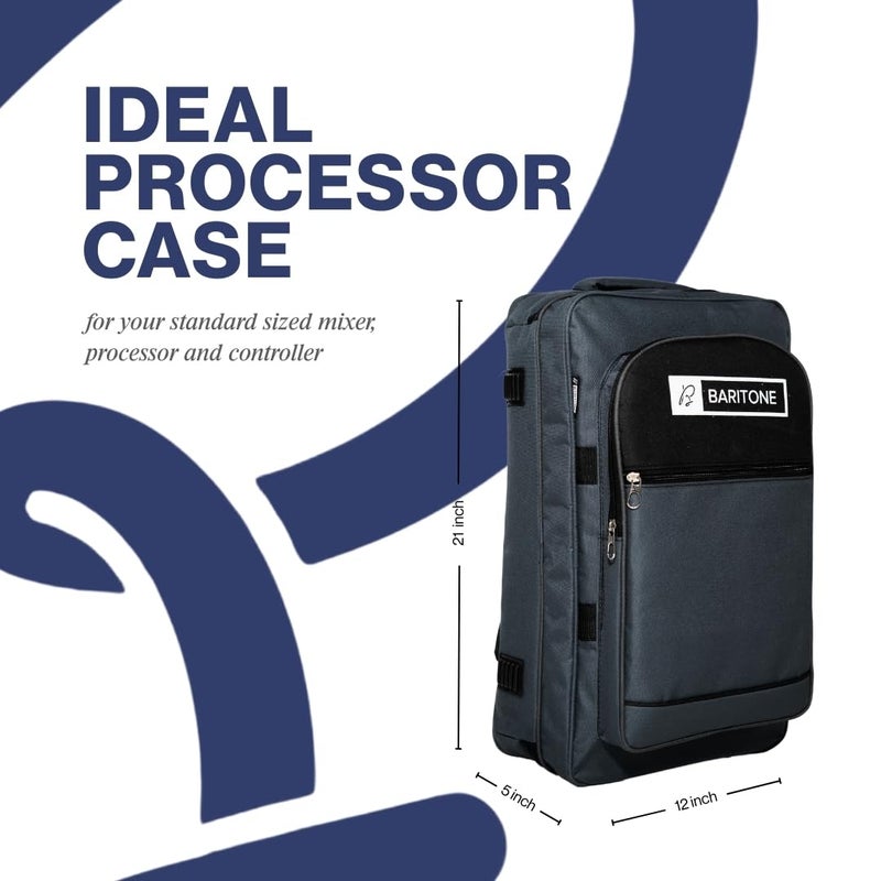 Baritone Case with Laptop Compartment for DJ Controller, Padded Cover Compatible with Pioneer DDJ-FLX4/DDJ-REV1/DDJ-400/DDJ-SB3/DDJ-RB/Roland DJ-202 Grey Bag - Image 3