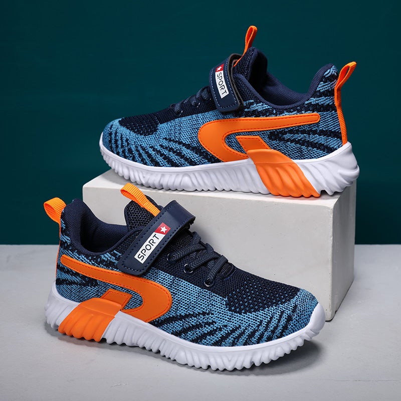 Boys' Shoes 2024 Autum New Spring And Autum Mesh Breathable Medium And Large Kidsren'S Boys' Sports Shoes - Image 5