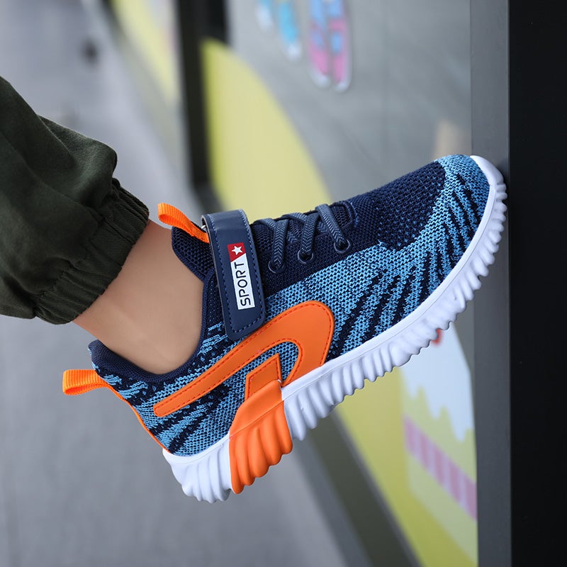 Boys' Shoes 2024 Autum New Spring And Autum Mesh Breathable Medium And Large Kidsren'S Boys' Sports Shoes - Image 2