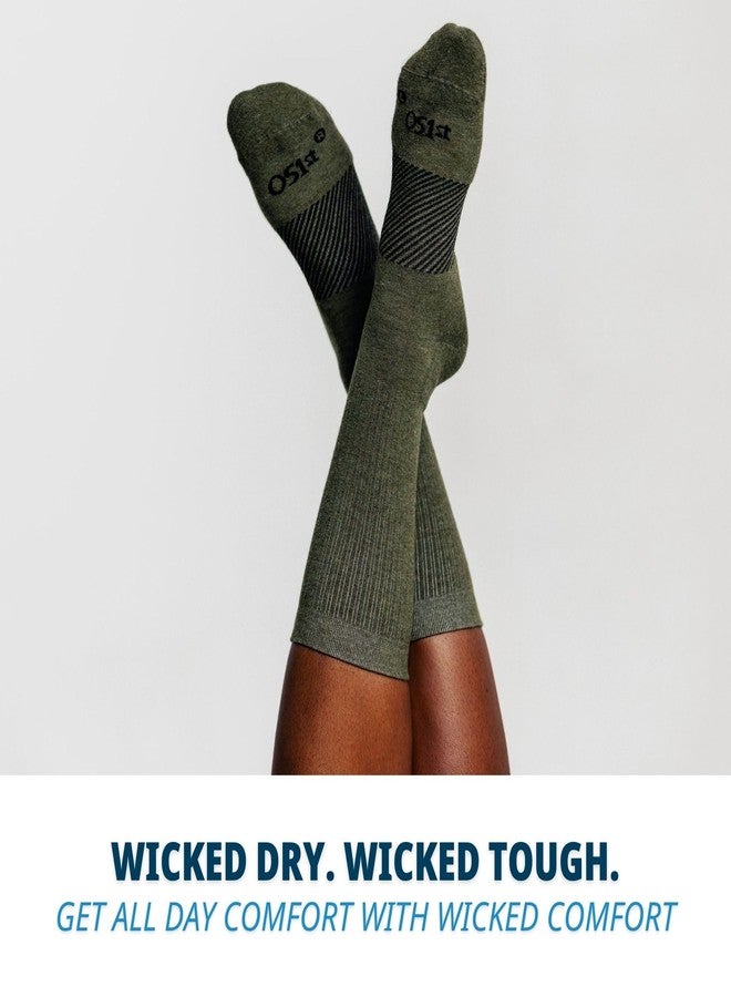 OS1st Wicked Comfort Merino Wool Crew Socks - Max Cushion, Light Compression, Blister Protection, Breathable (US, Alpha, Medium, Regular, Regular, Denim) - Image 5
