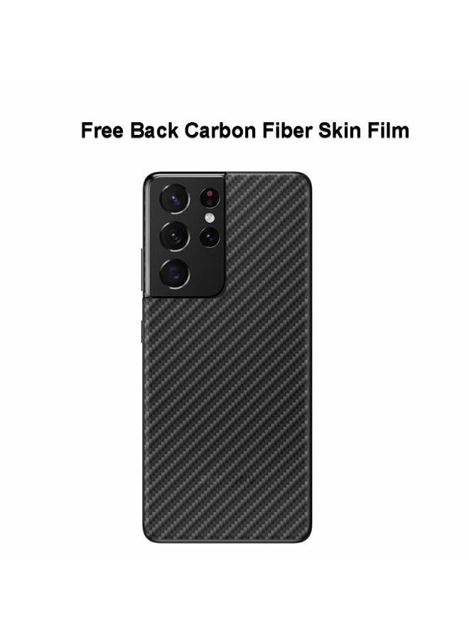 Ibywind [Pack of 2] Samsung Galaxy S21 Ultra 5G Screen protector (6.8 Inch) with Camer lens protector and Back Carbon Fiber Film,Bubble-Free,Smart Film Tech,99% HD Clear,Easy to install - Image 4