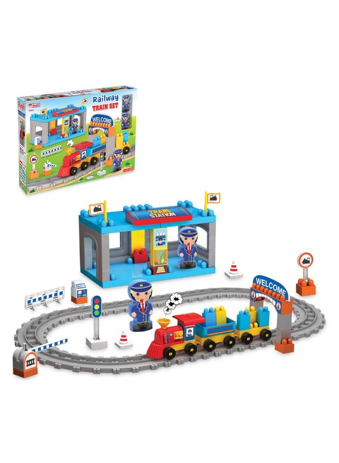 ديدي DD03258 مجموعة قطار السكة الحديدية 61 قطعة - Image 2